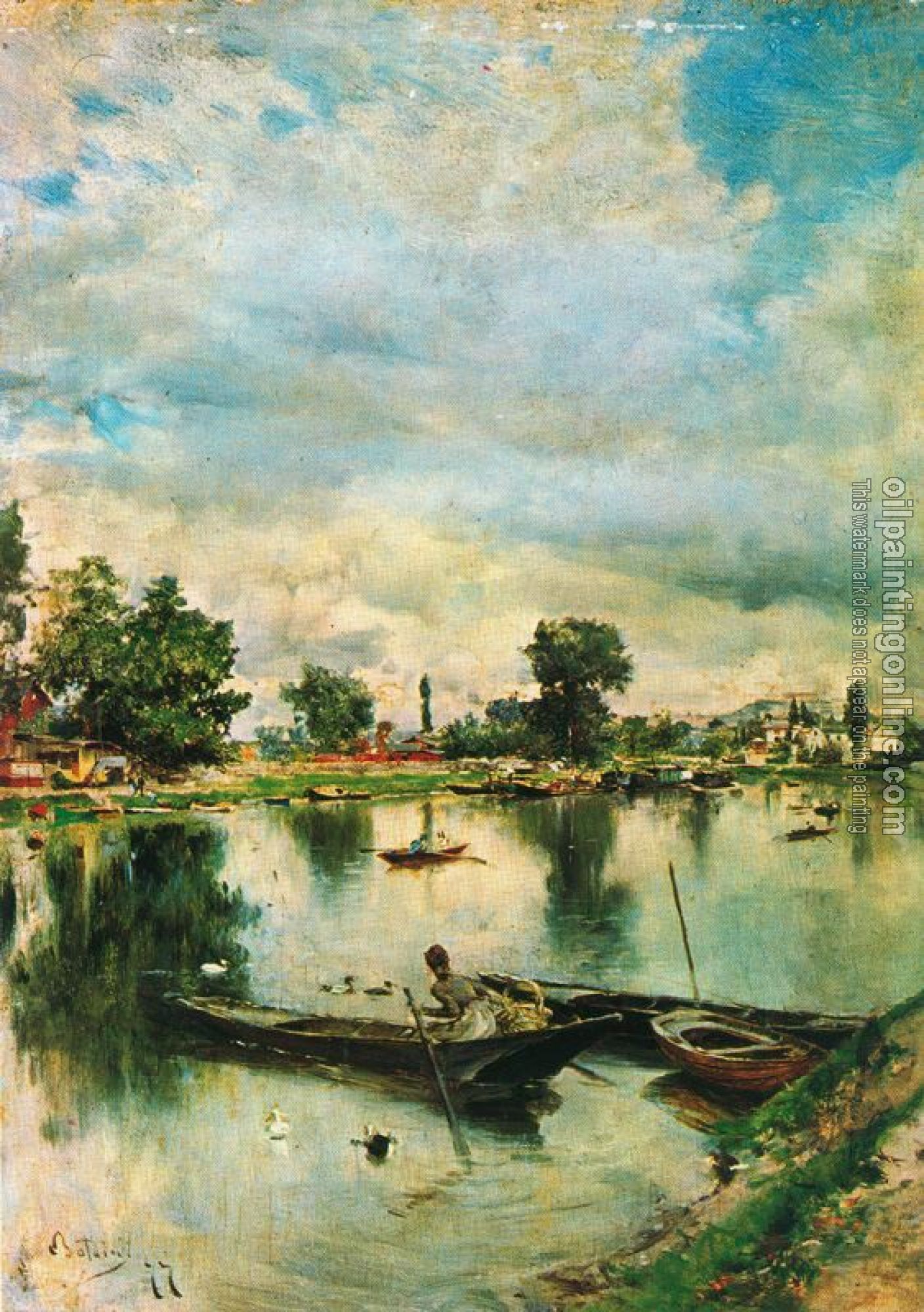 Giovanni Boldini - River Landscape